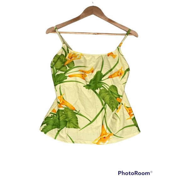 Cherokee Other - Cherokee 16 Womens Tankini Yellow Floral